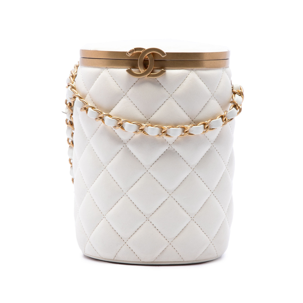 Pre-Loved Chanel Small Quilted Lambskin Crown Box Bag